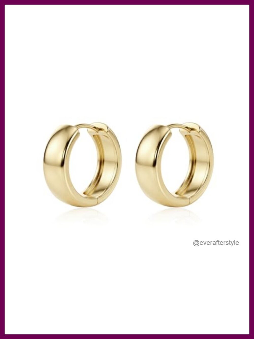 18K Gold Plated Chunky Hoop Earrings for Women Thick Gold Hoops Set Jewelry Gift
